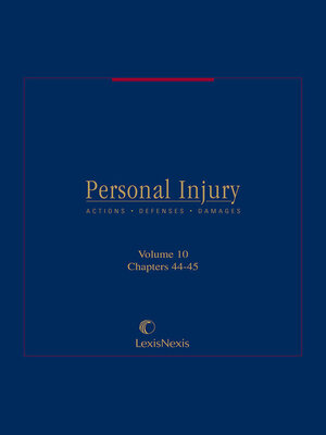 cover image of Personal Injury: Actions, Defenses, Damages